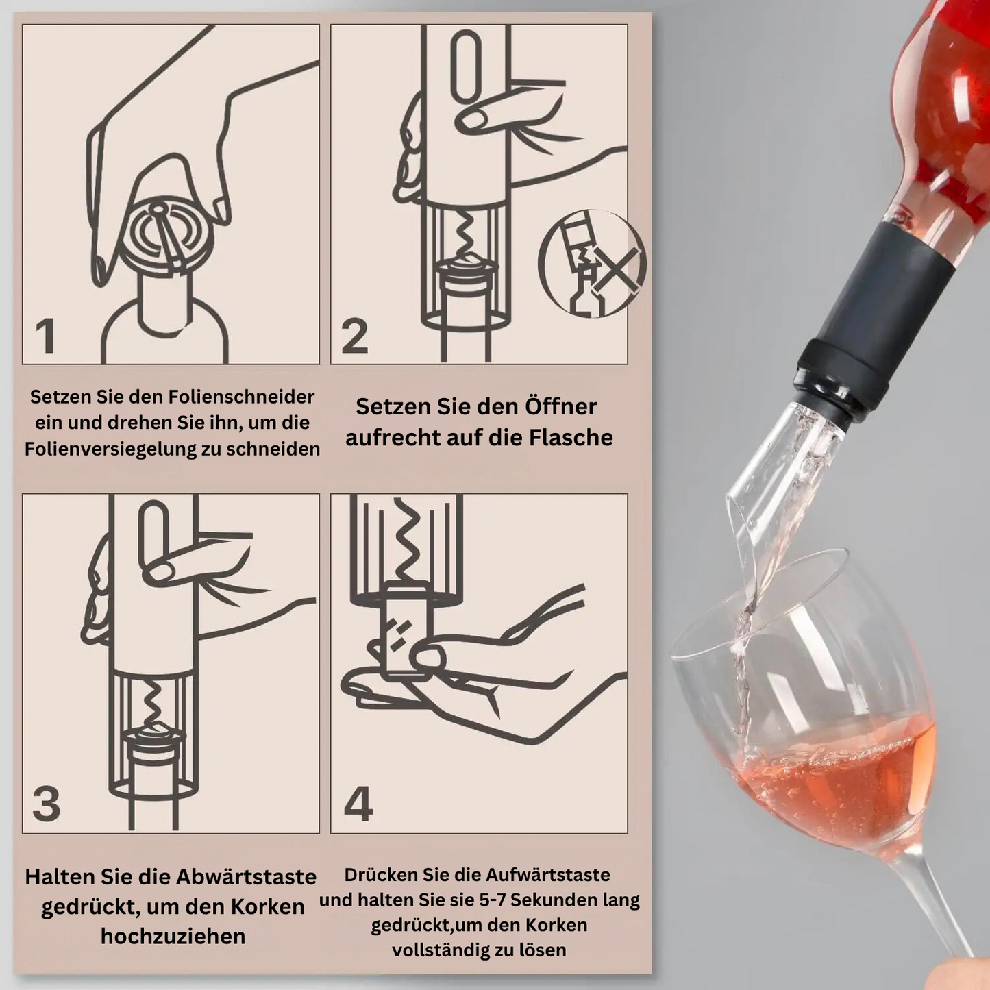 Electric Wine Bottle Opener set